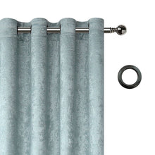 Kate Aurora Modern Art Contemporary 2 Pack Light Filtering Grommet Top Curtains - Aqua