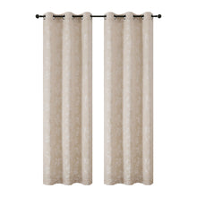 Kate Aurora 2 Piece Essence Floral Grommet Top Window Curtain Panels - 84 in. Long