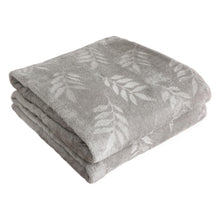 Kate Aurora Ultra Soft & Plush Hypoallergenic Pascal Leaf Accent Fleece Throw Blanket - 50" x 60" - Gray