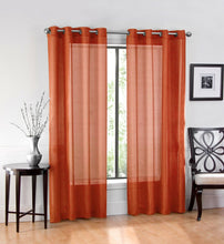 GoodGram Basic Home Grommet Top Sheer Single Window Curtain - 52 in. W x 45 in. L, Spice