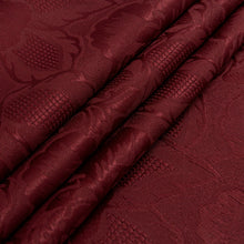 Kate Aurora Shabby Chic Floral Fabric Tablecloth - 56 in. W x 84 in. L, Burgundy