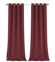 GoodGram 2 Pack: Hotel Thermal Grommet 100% Blackout Curtains - 52 in. W x 45 in. L, Monterey Red