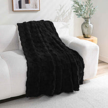 Kate Aurora Greenwich Ultra Soft & Plush Accent Throw Blanket - 50 in. x 60 in. - Black