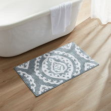 Kate Aurora 100% Premium Cotton Damask Designed Non Slip Bath Rug - 20 in. W x 32 in. L