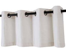Kate Aurora Oversized Grommet Top Solid Color Window Valance - 50 in. W x 18 in. L, Monroe White