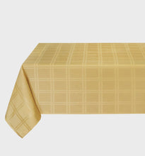 Kate Aurora Plaid & Tartan Stain Resistant & Spill-Proof Fabric Tablecloth - 6-8 Chairs, Gold