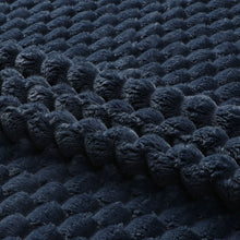 Kate Aurora Leylani Ultra Soft & Plush Luxurious Accent Throw Blanket - 50 in. W x 60 in. L - Navy