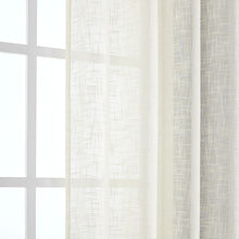 Kate Aurora 2 Pack Lux Thread Premium Woven Grommet Top Sheer Curtain Panels - Beige