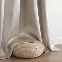 Kate Aurora 1 Piece Priscilla Light Filtering Grommet Top Embossed Leaves Jacquard Window Curtain Panel - Champagne