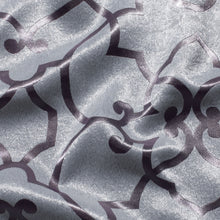 Kate Aurora 2 Piece Geo Sheen Palladian Grommet Top 88% Blackout Curtain Panels - 84 in. Long - Purple