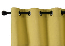Kate Aurora Oversized Grommet Top Solid Color Window Valance - 50 in. W x 18 in. L, Yellow