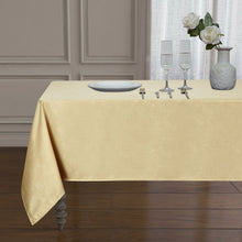 Kate Aurora Diamond Textured Spill And Stain Proof All Purpose Fabric Tablecloth - 60 in. W x 104 in. L (8-10 Chairs), Gold