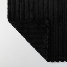 Kate Aurora Modern Lux Ultra Soft & Plush Ribbed Accent Throw Blanket - 50 in. W x 60 in. L - Black