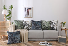 Kate Aurora 1 Piece Jacobean Floral Chenille Ultra Plush & Fluffy 18"x 18" Filled Accent Throw Pillow With Removable Shell/Co