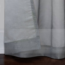 Kate Aurora Tropical Living Semi Matte Sheer Ombre Chic Grommet Top Window Curtains - 52 in. W x 84 in. L, Charcoal