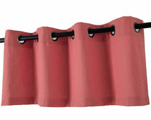 Kate Aurora Oversized Grommet Top Solid Color Window Valance - 50 in. W x 18 in. L, Coral