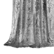 Kate Aurora Park Avenue 2 Piece Criss-Cross Tab Top Velvet Window Curtain Panels - 84 in. Long - Gray