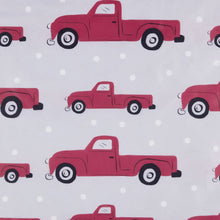 Kate Aurora Tis' The Season Holiday Christmas Trucks Fabric Shower Curtain With 12 Matching Hooks