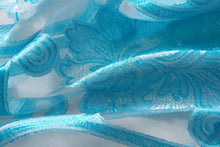 Kate Aurora Organza Sheer Milawi Complete 5 Piece Window Curtain Set - Turquoise