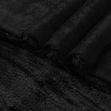 Kate Aurora Regal Luxe Oversized Ultra Soft & Fuzzy Lined Accent Throw Blanket - 50 in. W x 70 in. L - Black