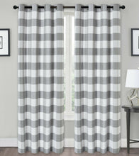 Kate Aurora Country Farmhouse Living Classic Buffalo Plaid Checkered Single Grommet Top Window Curtain Panel - 54 in. W x 84 