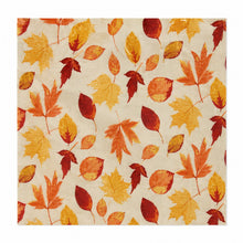 Kate Aurora Autumn Fall Harvest Scattered Leaves 3 Piece Rod Pocket Cafe Kitchen Curtain Tier & Valance Set