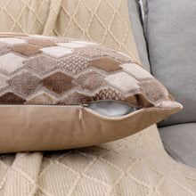 Kate Aurora 1 Piece Nolita Argyle Raised Chenille Ultra Plush & Fluffy 18"x 18" Filled Accent Throw Pillow With Removable Zip