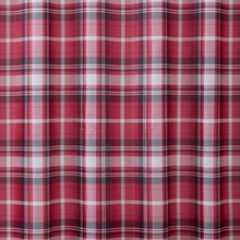 Kate Aurora Tis' The Season Holiday Christmas Plaid Fabric Shower Curtain With 12 Matching Hooks