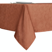 Kate Aurora Diamond Textured Spill And Stain Proof All Purpose Fabric Tablecloth - 60 in. W x 104 in. L (8-10 Chairs), Spice