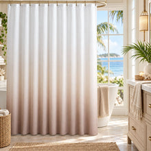 Kate Aurora Living Multi Color Ombre Fabric Shower Curtain - White/Dusty Rose