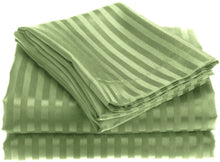 Kate Aurora 4-piece Premium Hotel Quality Striped Bed Sheet Sets - 60in W x 80in L, Sage