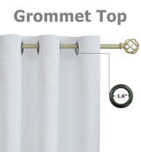Kate Aurora Hotel Chic 2 Piece Room Darkening Grommet Top Window Curtain Panels - 52 in. W x 84 in. L, White