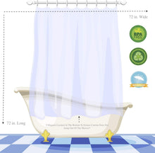 Heavy Duty Sage Green 10 Gauge Hotel Non-Toxic Odor Free PEVA Shower Curtain Liner - Mold & Mildew Resistant