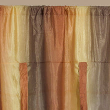 GoodGram Ombre Crushed Satin Sheer Single Window Curtains & Valances - 50 in. W x 84 in. L, Autumn