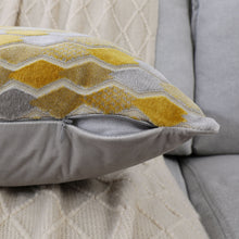 Kate Aurora 1 Piece Nolita Argyle Raised Chenille Ultra Plush & Fluffy 18"x 18" Filled Accent Throw Pillow With Removable Zip