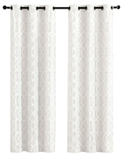 Kate Aurora Royal Living 2 Pack Venetian Semi Sheer Lattice Grommet Top Curtain Panels - White