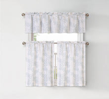 Kate Aurora Shabby Living Brielle Complete 3 Piece Embroidered Floral Cafe Kitchen Curtain Tier & Valance Set - 56 in. W x 36