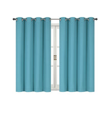 Kate Aurora 100% Thermal Blackout Bath & Kitchen Window Curtains - 50 in. W x 63 in. L, Teal