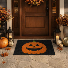 Kate Aurora Halloween Jack O' Lantern Pumpkin Bristled Coir Outdoor Welcome Mat - 18"x30"