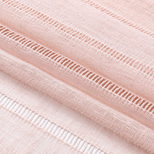 Kate Aurora Modern Chic Complete 4 Piece Striped Sheer Kitchen Curtain Tier & Valance Set - Rose
