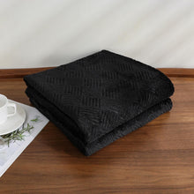 Kate Aurora Ultra Soft & Plush Hypoallergenic Boston Geo Accent Fleece Throw Blanket - 50" x 60" - Black