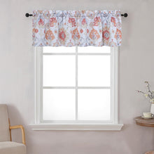 Kate Aurora Mystic Seaport Watercolor Rod Pocket Complete 3 Piece Cafe Kitchen Curtain Tier & Valance Set - Spice