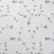 Kate Aurora Gloria Embroidered 6 Piece Rod Pocket Coordinating Sheer Window Curtain Panels - Silver