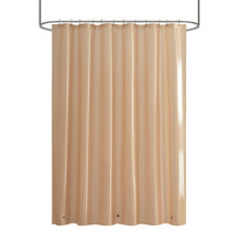 Kate Aurora Transparent Pastel 6 Gauge Hotel Non-Toxic Odor Free PEVA Shower Curtain Liner - Mold & Mildew Resistant - Carame