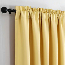 Kate Aurora Basic Drape Light Filtering Woven Jacquard Thermal Single Rod Pocket Window Curtain Panel - Gold