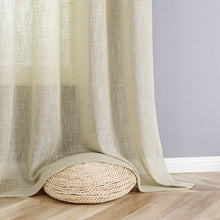 Kate Aurora 2 Pack Lux Thread Premium Woven Grommet Top Sheer Curtain Panels - Taupe