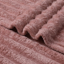 Kate Aurora Modern Lux Ultra Soft & Plush Ribbed Accent Throw Blanket - 50 in. W x 60 in. L - Rose