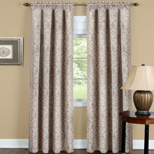Kate Aurora Royal Living 2 Piece Rod Pocket Damask Design 95% Blackout Curtain Panels - 84 in. Long - Taupe
