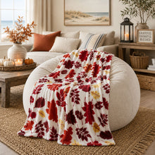 Kate Aurora Ultra Soft & Plush Fall Autumn Leaves Hypoallergenic Fleece Throw Blanket Cover -