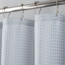 Kate Aurora Giselle Square Textured Spa Retreat Fabric Shower Curtain - Standard Size - Silver